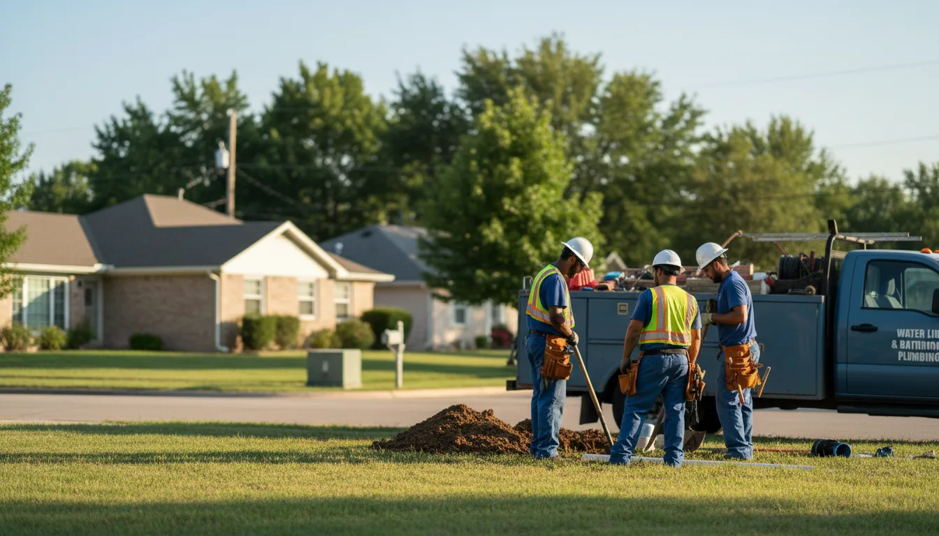 Residential water line and bathroom plumbing service in Mechanicsburg, PA